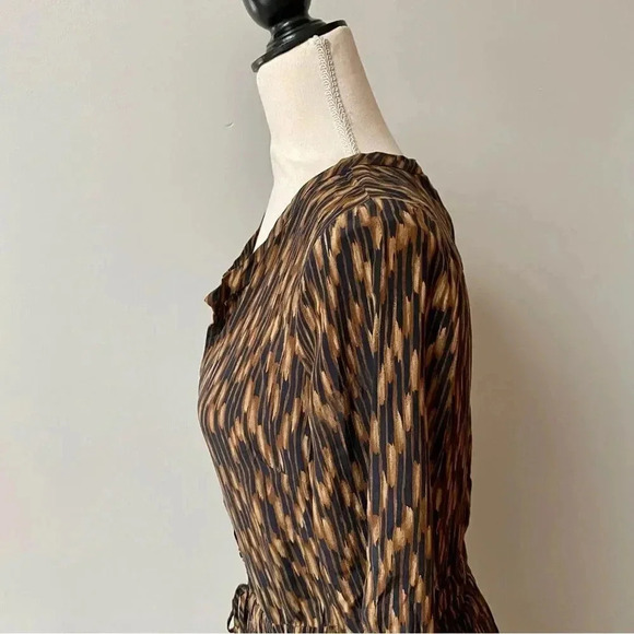 Elizabeth & James Paulina 100% Silk Abstract Print Shirt Dress Size 4 - Picture 6 of 13